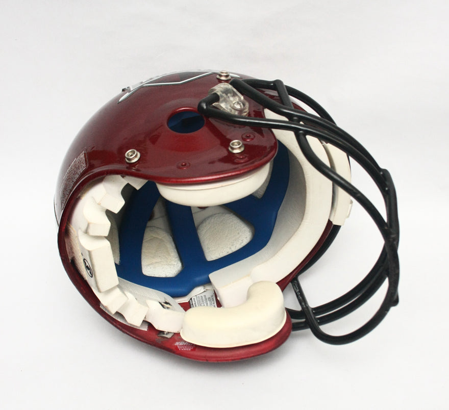 Vintage Game Used 2000s Troy Trojans Schutt Pro Air II Football Helmet - Size Large