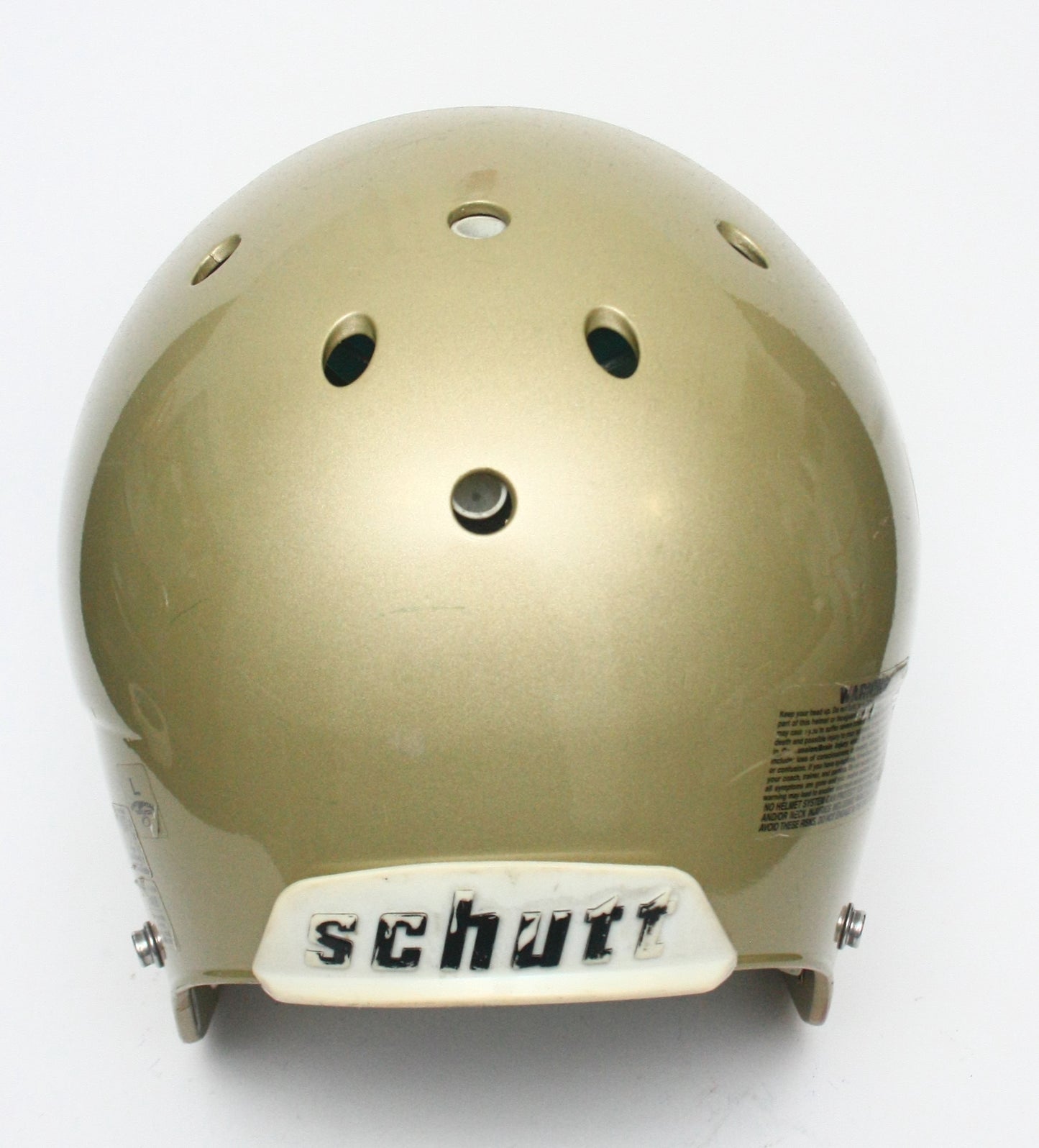 Game Used Schutt Air XP Football Helmet - Large - Vegas Gold