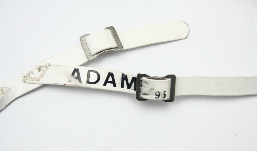 Vintage Game Used Adams Four Point Low Hook Soft Cup Football Helmet Chinstrap