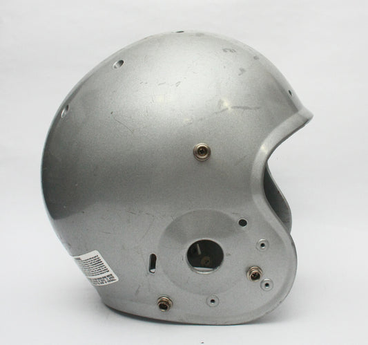 Game Used Schutt Air Advantage Football Helmet Medium Painted Silver Metallic - Shell Only