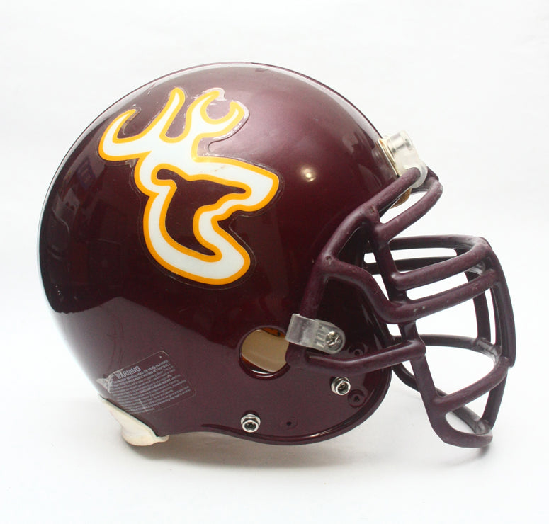 Vintage Game Used 1990s Deer Park Deer Texas High School Riddell VSR4 Football Helmet Size Large