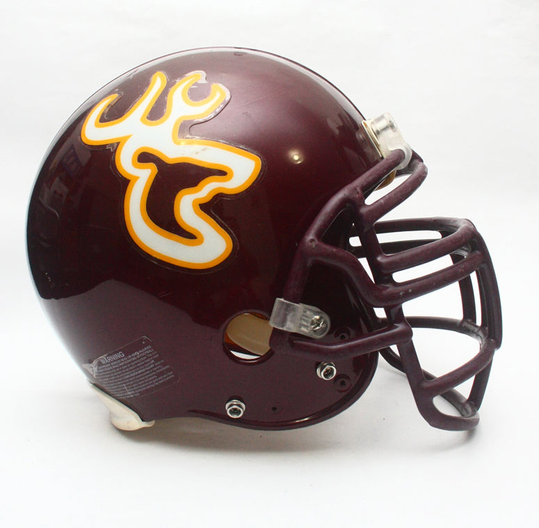 Vintage Game Used 1990s Deer Park Deer Texas High School Riddell VSR4 Football Helmet Size Large