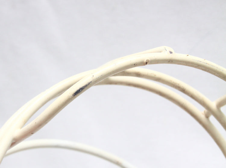 Rare 1980s White Schutt OPO Thin Wire Football Helmet Facemask