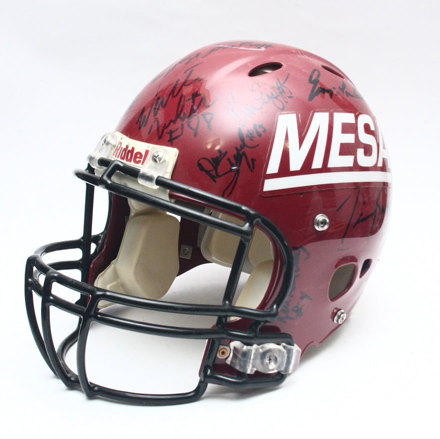 Vintage Game Used Mesa Thunderbirds Riddell Revolution Football Helmet Medium