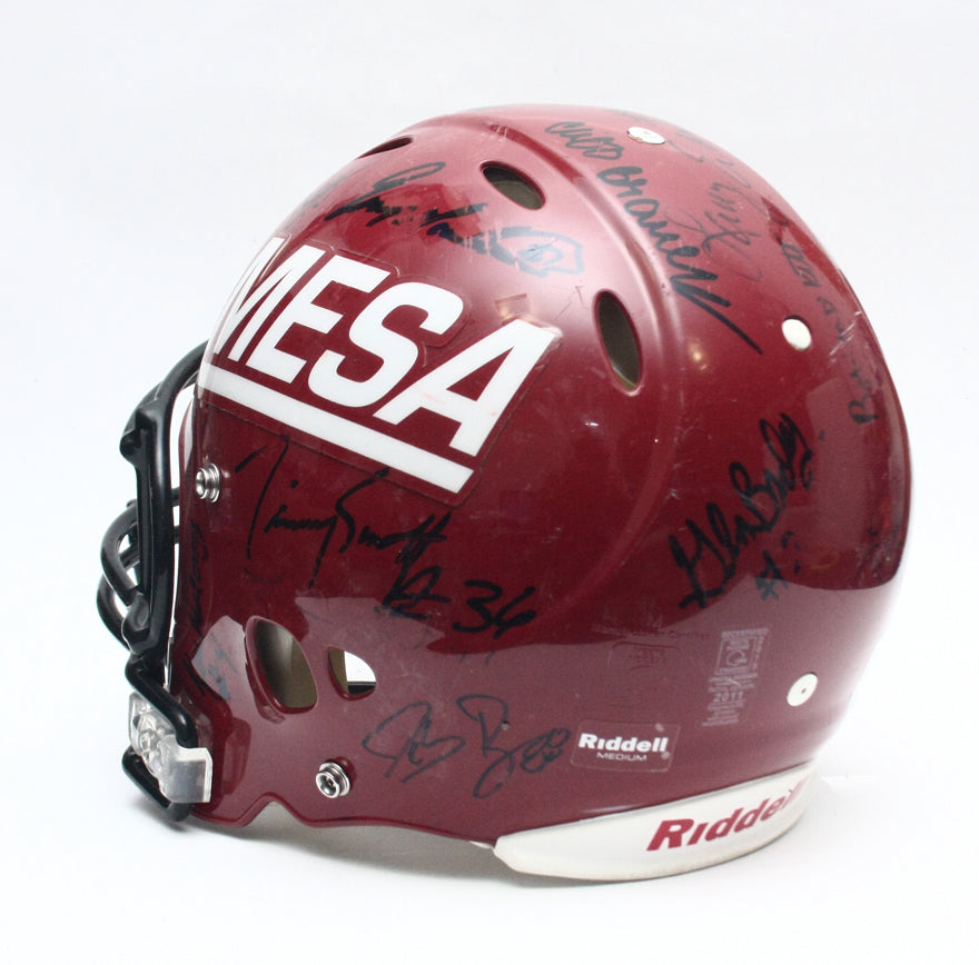 Vintage Game Used Mesa Thunderbirds Riddell Revolution Football Helmet Medium