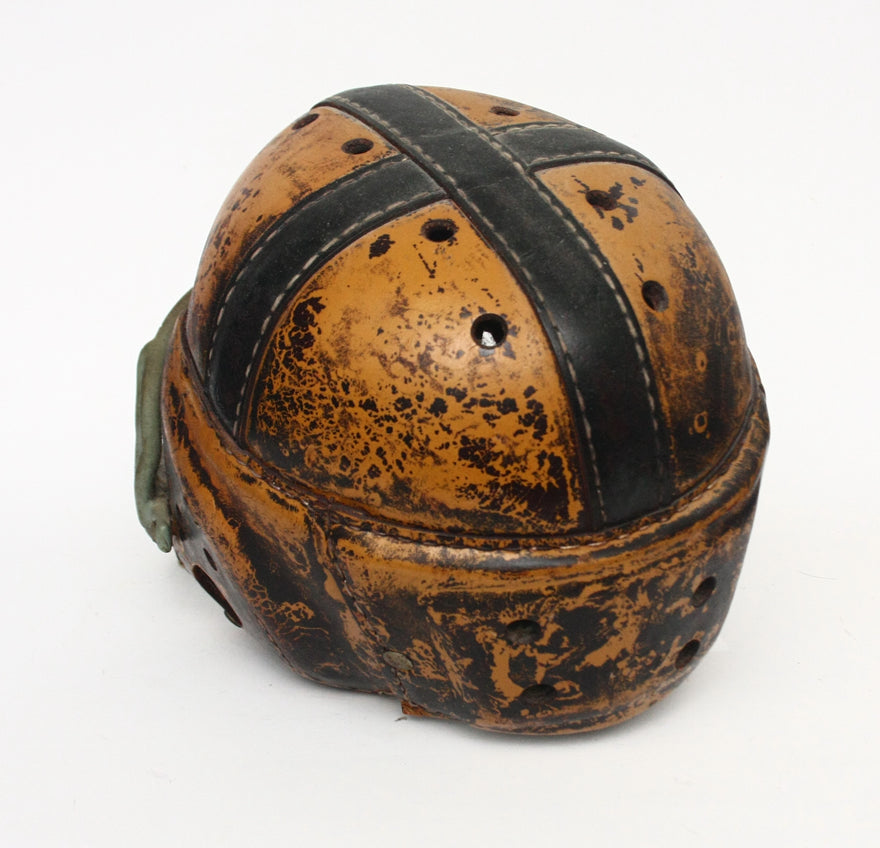 Vintage Game Used 1940s !950s MacGregor H612 Football Helmet with Facemask