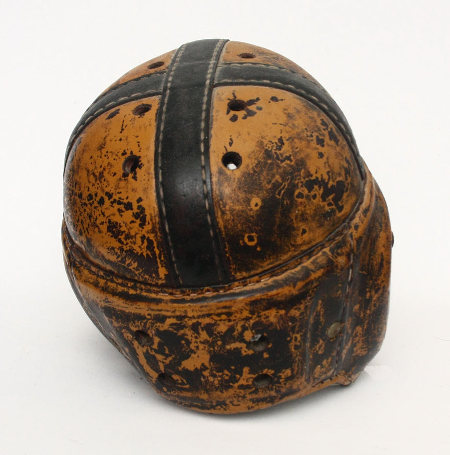 Vintage Game Used 1940s !950s MacGregor H612 Football Helmet with Facemask