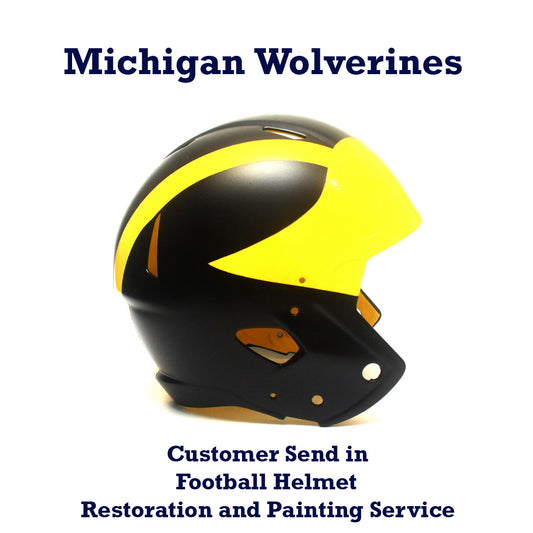 Customer SEND IN Michigan Wolverines Football Helmet Restore / Painting Service