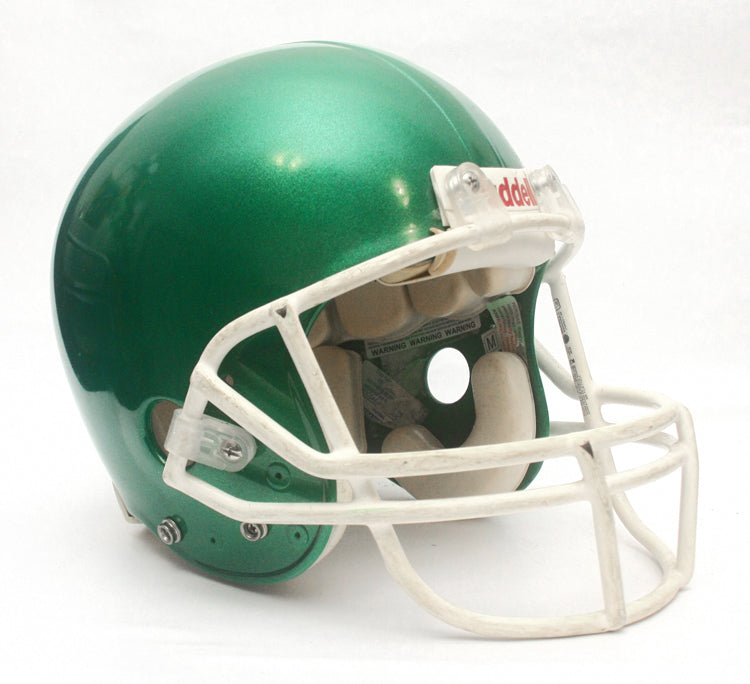 Vintage Game Used Riddell VSR4 Adult Medium Football Helmet - Green Metallic