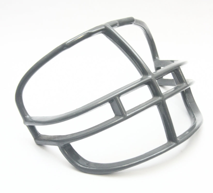 Game used Vintage 1980s 1990s Riddell Kra-Lite Football Helmet Facemask - Grey