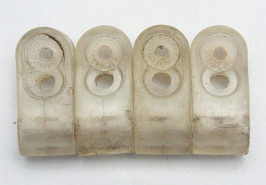 Game Used 1980s Riddell Double Hole Football Facemask Clips Thin Wire 031026C