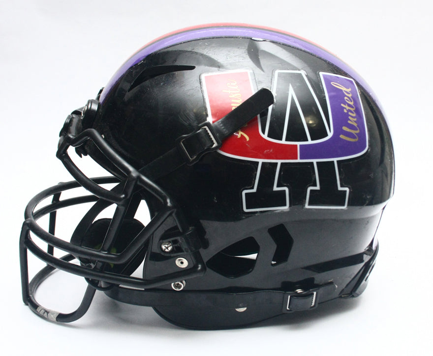 Vintage Game Used Augusta United Dawgs Schutt Vengeance Football Helmet - Large