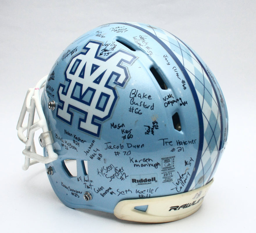 Vintage Game Used Mona Shores Sailors Rawlings Football Helmet
