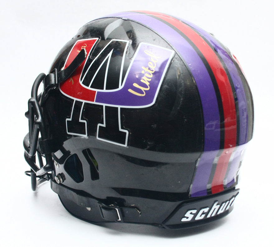 Vintage Game Used Augusta United Dawgs Schutt Vengeance Football Helmet - Large
