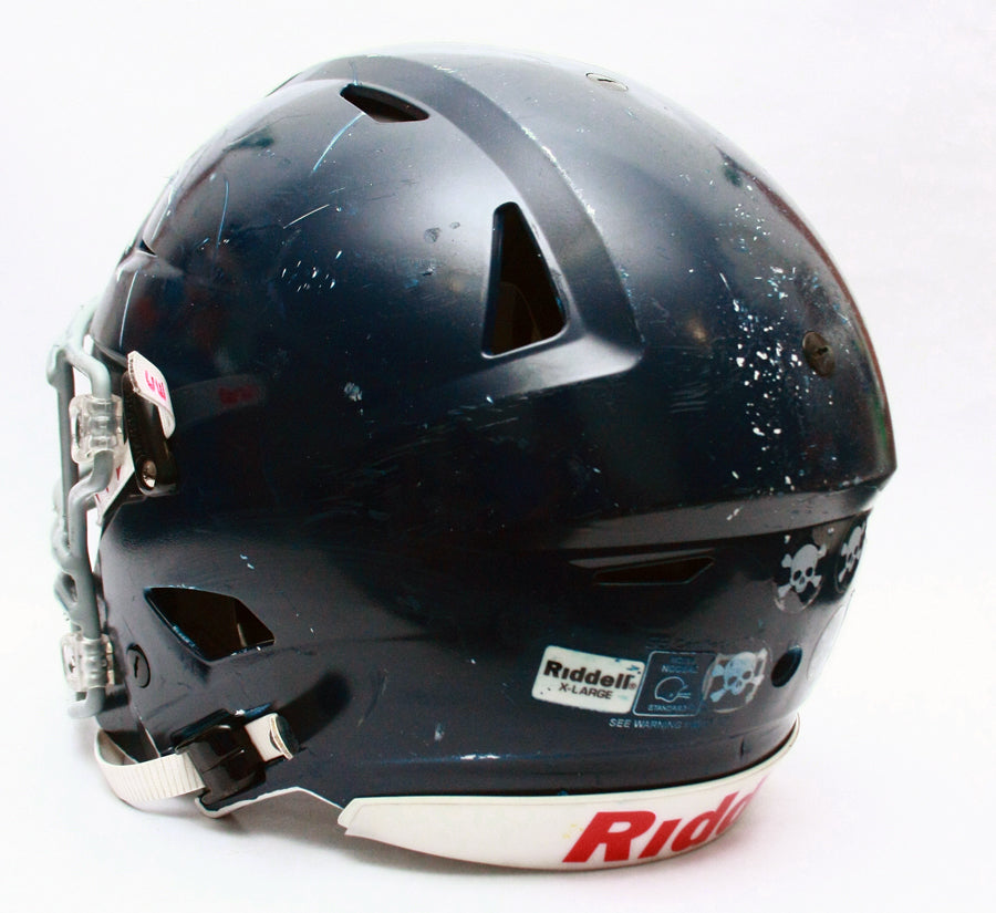 Game Used Riddell SpeedFlex Football Helmet - Youth XL - Painted Navy
