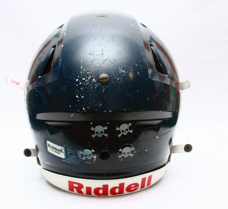 Game Used Riddell SpeedFlex Football Helmet - Youth XL - Painted Navy