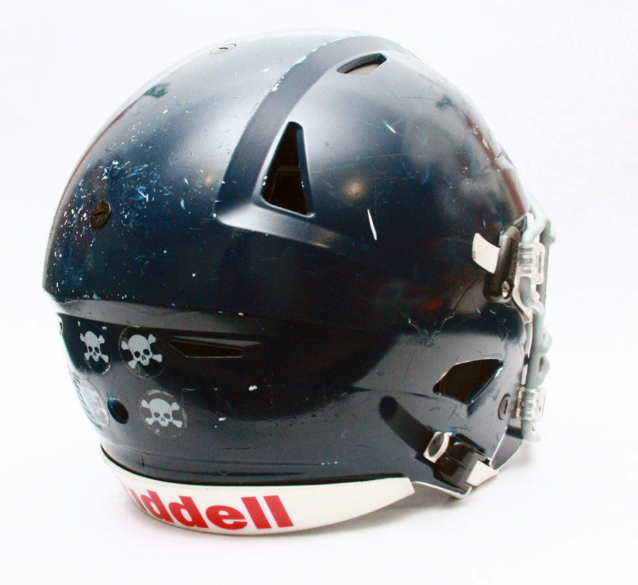Game Used Riddell SpeedFlex Football Helmet - Youth XL - Painted Navy