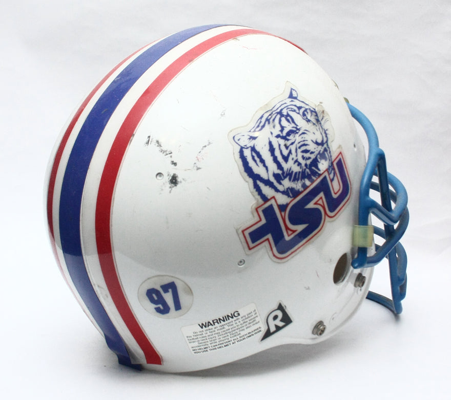 Vintage Game Used 1990s Tennessee State Tigers Riddell WD1 Football Helmet Sz XL