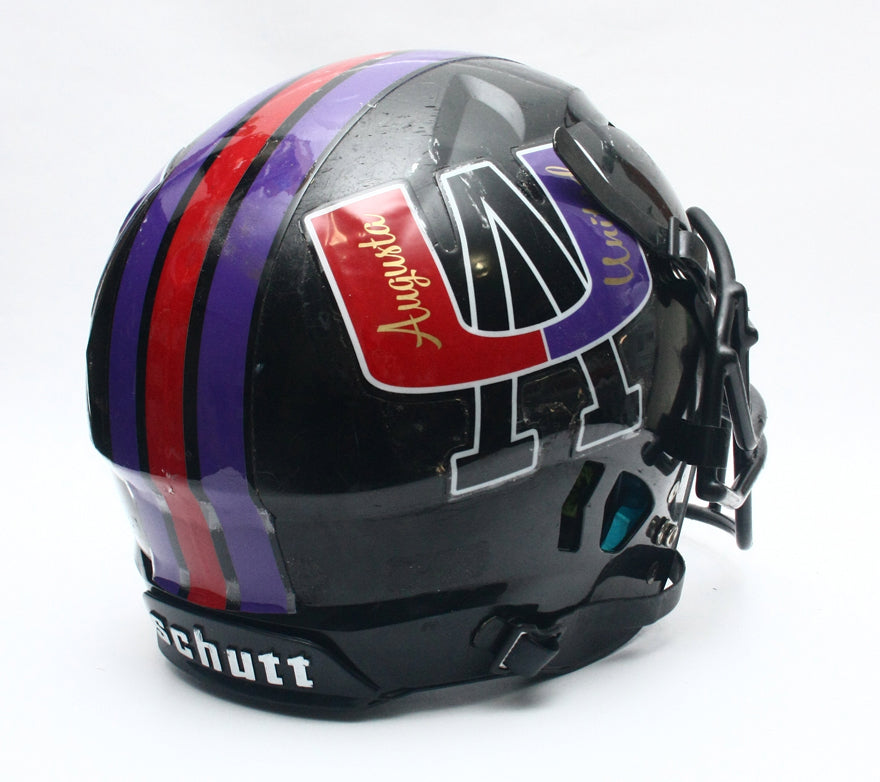Vintage Game Used Augusta United Dawgs Schutt Vengeance Football Helmet - Large