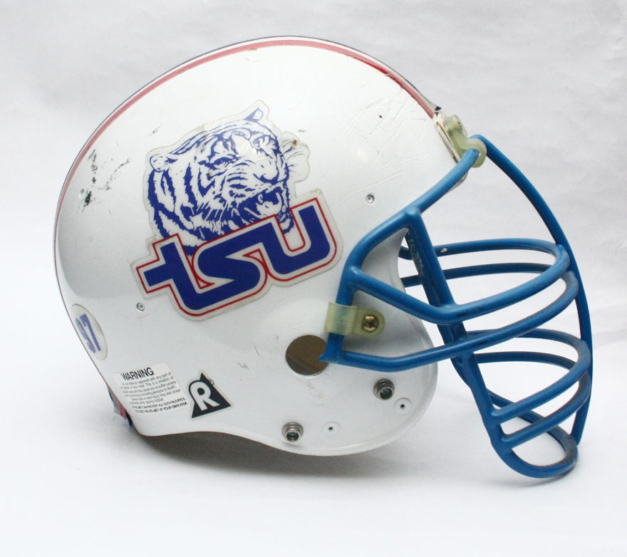 Vintage Game Used 1990s Tennessee State Tigers Riddell WD1 Football Helmet Sz XL