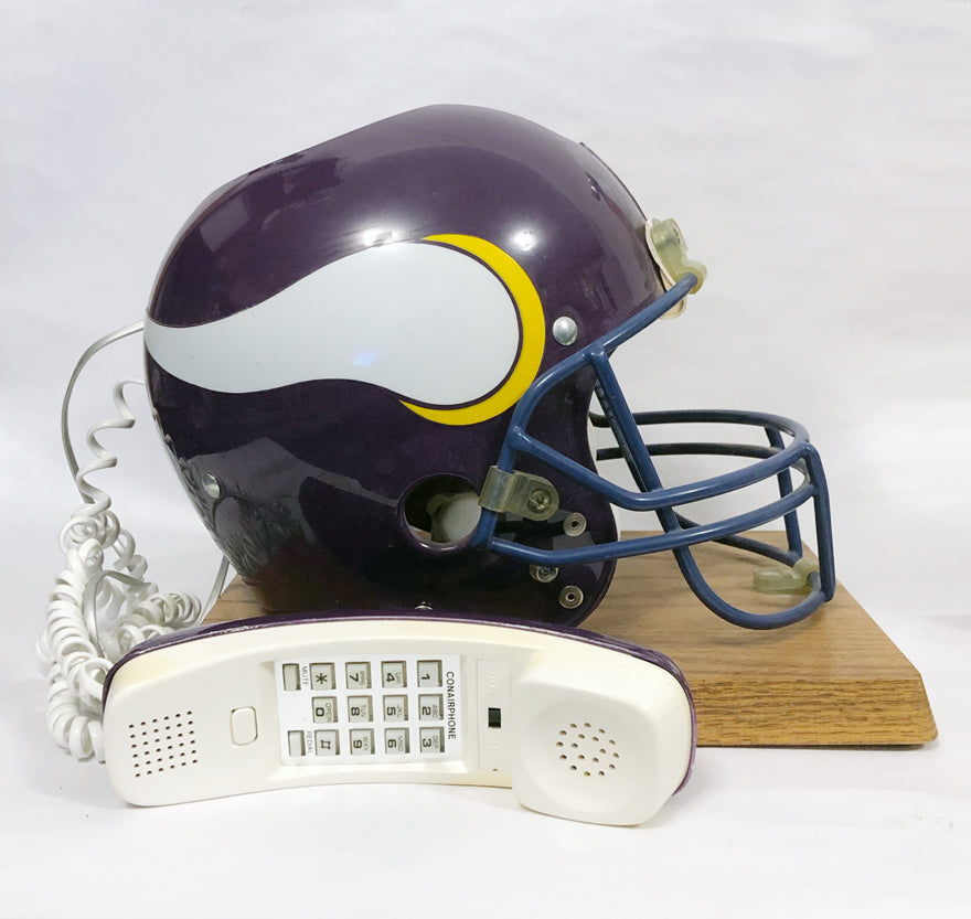 Rare Vintage 1980s Minnesota Vikings Nardi Draft Day Football Helmet Phone
