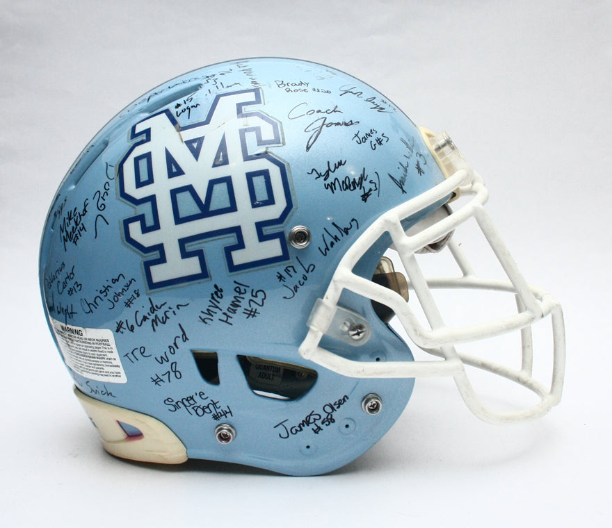 Vintage Game Used Mona Shores Sailors Rawlings Football Helmet