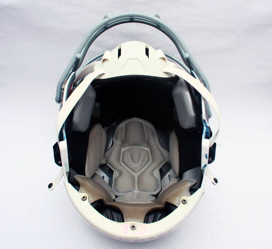 Game Used Riddell SpeedFlex Football Helmet - Youth XL - Painted Navy