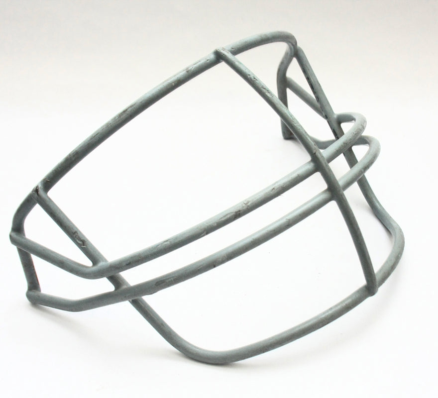 Game used Vintage 1990s Schutt NOPO Jr. Pro Football Helmet Facemask - Grey a