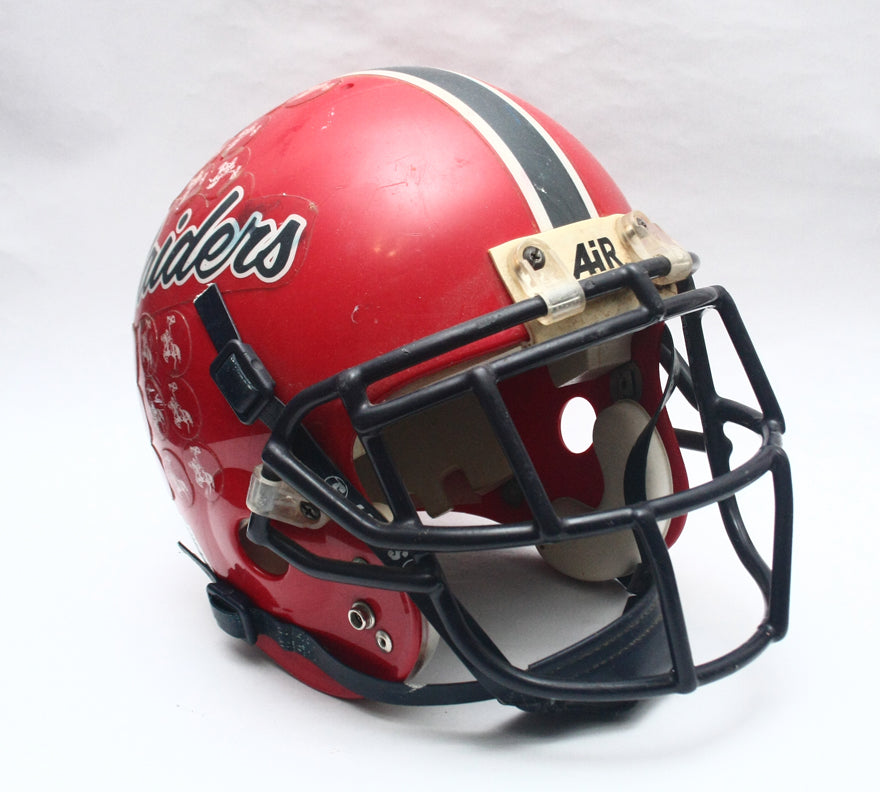 Vintage Game Used 1990s Raiders Schutt Pro Air II Football Helmet - Size Large