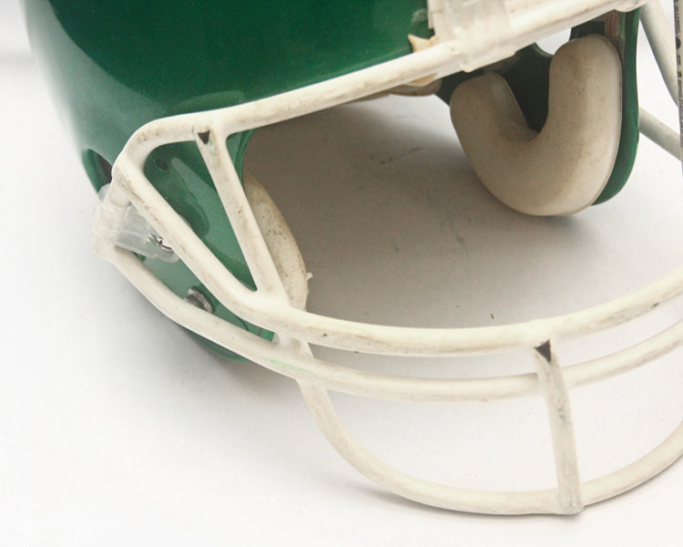 Vintage Game Used Riddell VSR4 Adult Medium Football Helmet - Green Metallic
