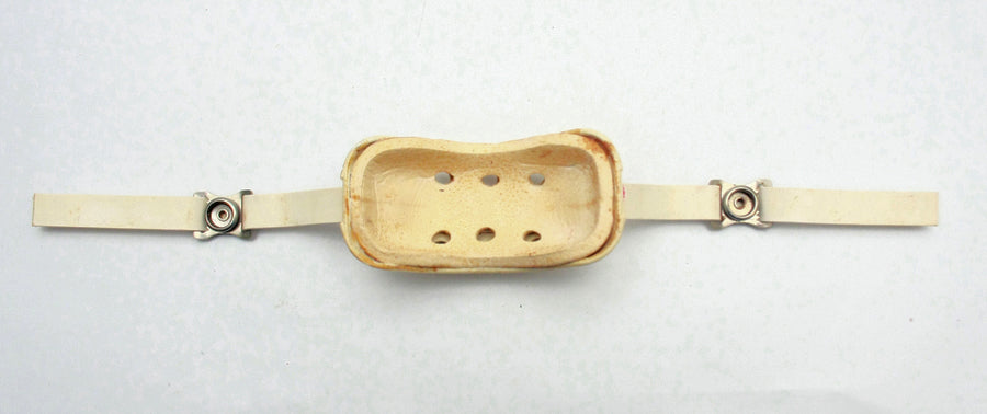 Vintage Game Used Walter Payton Style Hard Cup 2 Point Football Helmet Chinstrap
