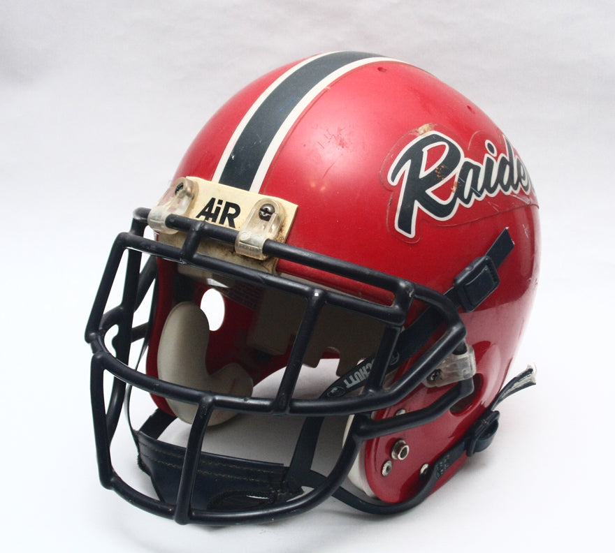 Vintage Game Used 1990s Raiders Schutt Pro Air II Football Helmet - Size Large