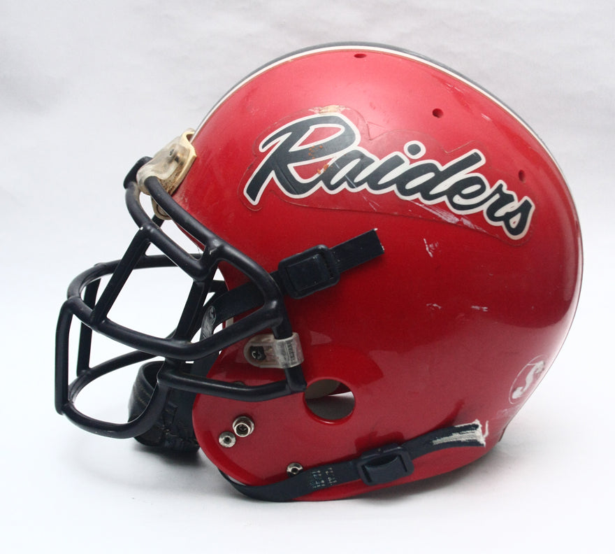 Vintage Game Used 1990s Raiders Schutt Pro Air II Football Helmet - Size Large