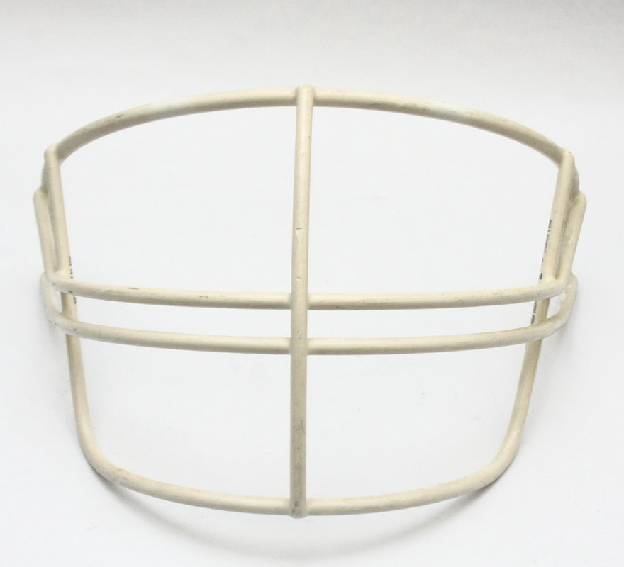Game used Vintage 1980s Schutt NOPO Jr. Pro Football Helmet Facemask - White