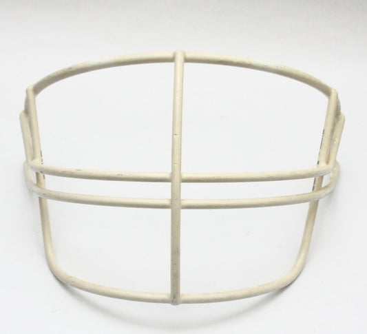Game used Vintage 1980s Schutt NOPO Jr. Pro Football Helmet Facemask - White
