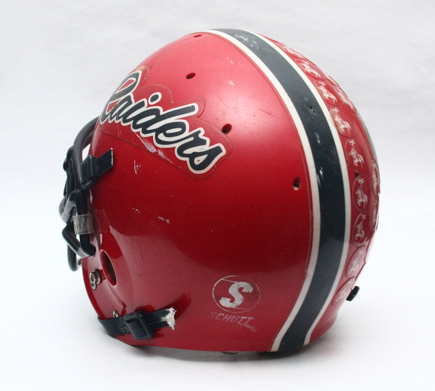 Vintage Game Used 1990s Raiders Schutt Pro Air II Football Helmet - Size Large