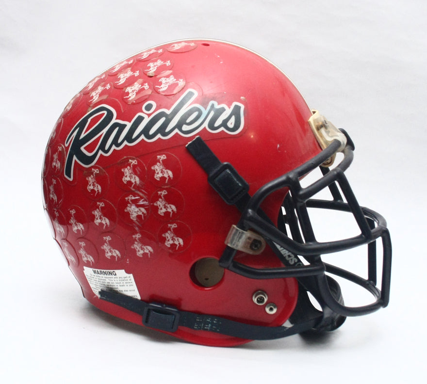 Vintage Game Used 1990s Raiders Schutt Pro Air II Football Helmet - Size Large
