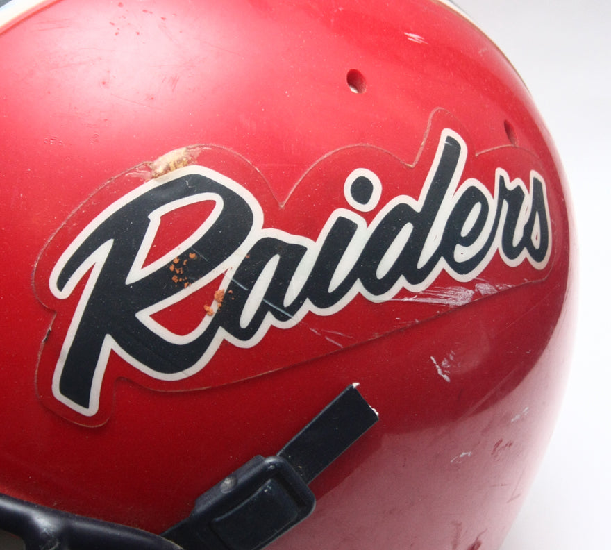 Vintage Game Used 1990s Raiders Schutt Pro Air II Football Helmet - Size Large