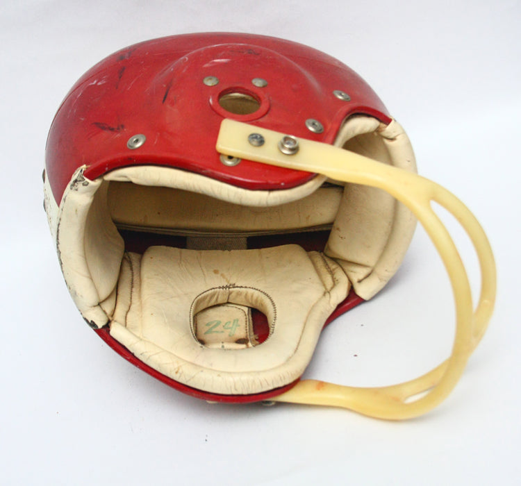 Game Used 1950s 60s Alabama Crimson Tide Style Spalding Gardite Football Helmet
