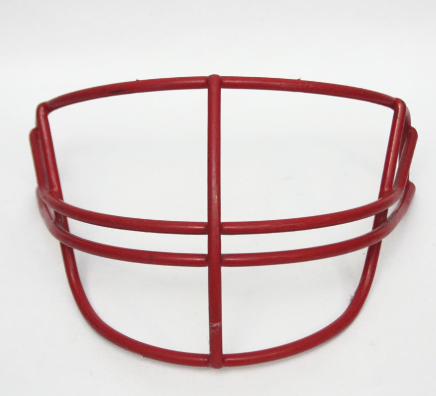 Game used Vintage 2000s Schutt NOPO Jr. Pro Football Helmet Facemask - Scarlet