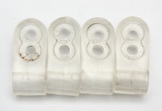 Game Used 1980s Riddell Double Hole Football Facemask Clips Thin Wire 011826D