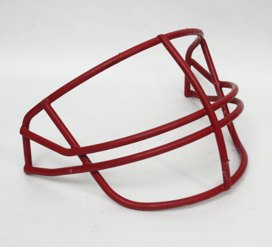 Game used Vintage 2000s Schutt NOPO Jr. Pro Football Helmet Facemask - Scarlet