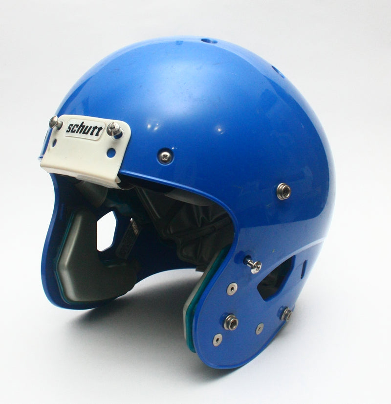 Game Used Schutt Air XP Pro VTD Adult Football Helmet Size Large - Blue