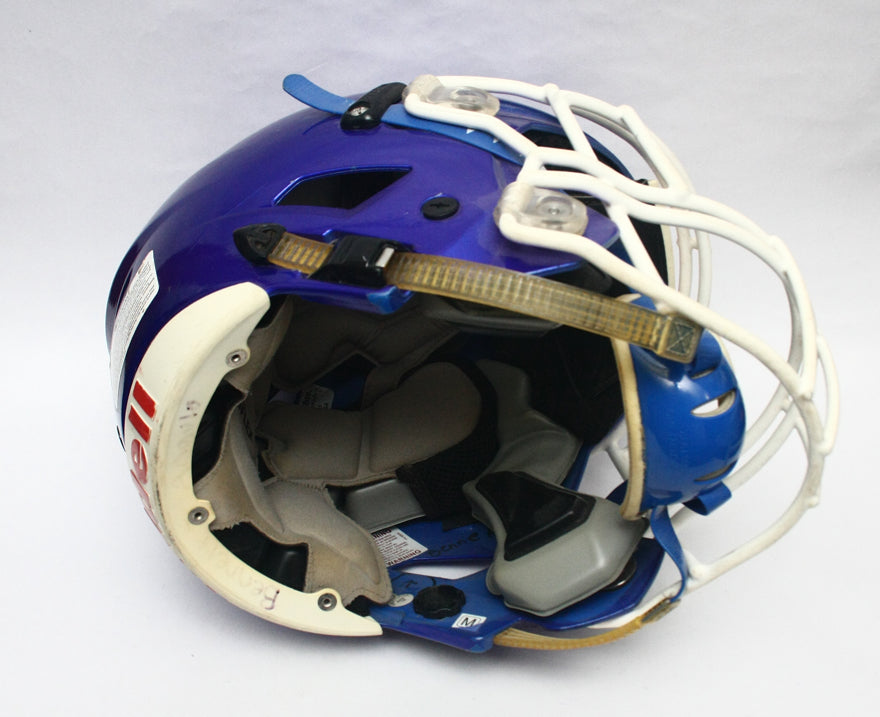 Game Used 2015 Riddell SpeedFlex Football Helmet - Youth Medium - Blue Metallic