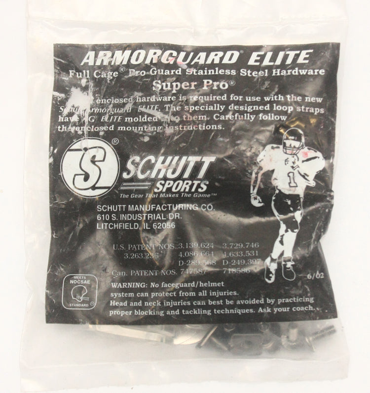 Vintage NOS 2003 Schutt Football Helmet Facemask Clips & Hardware Pack 021925Q