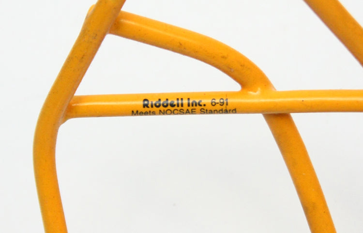 Rare Vintage Riddell NJOP Football Helmet Facemask - Yellow Gold