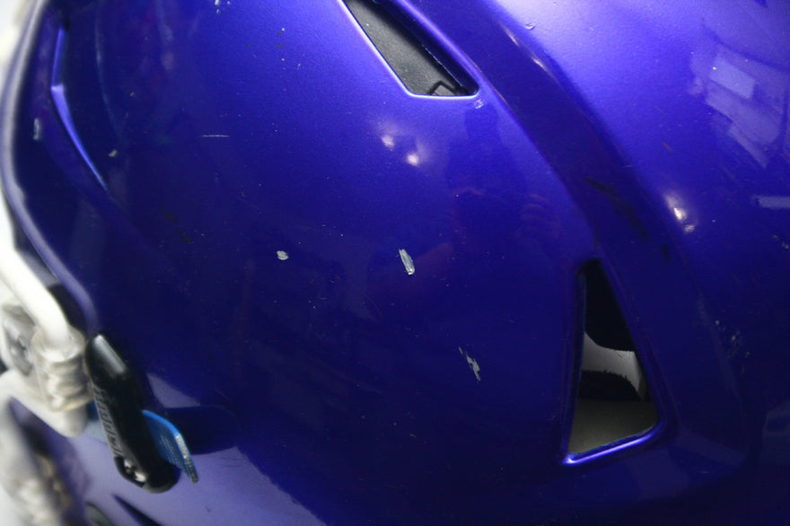 Game Used 2015 Riddell SpeedFlex Football Helmet - Youth Medium - Blue Metallic
