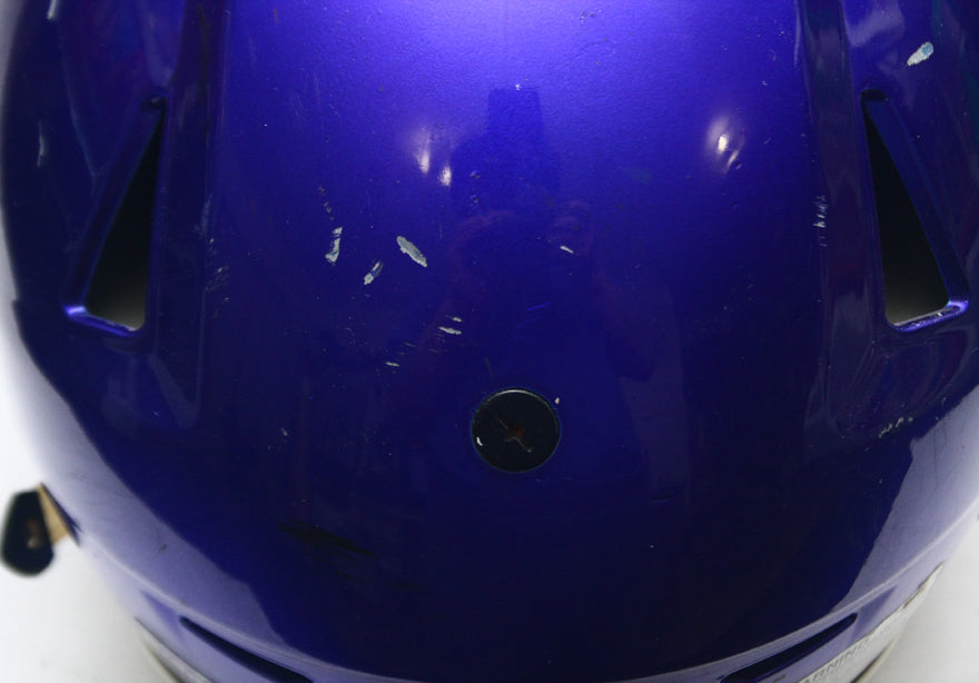 Game Used 2015 Riddell SpeedFlex Football Helmet - Youth Medium - Blue Metallic