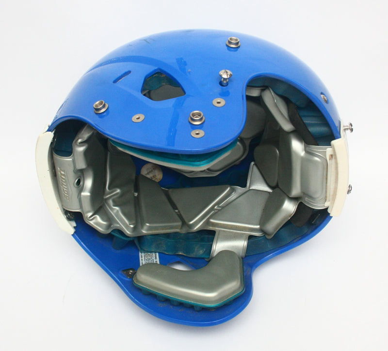 Game Used Schutt Air XP Pro VTD Adult Football Helmet Size Large - Blue