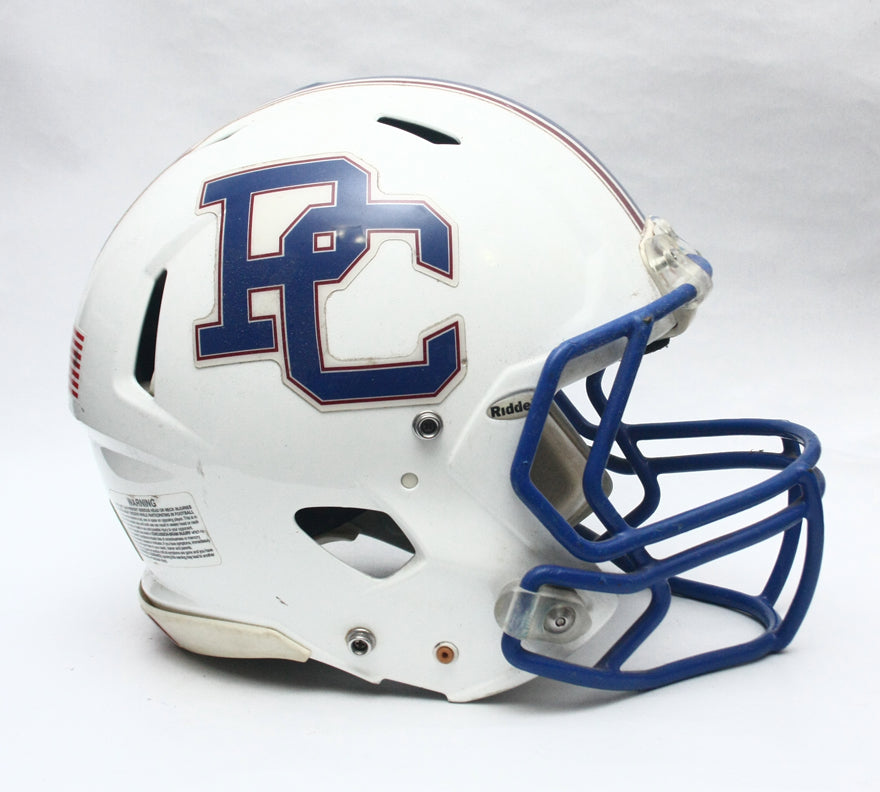 Game Used 2011 Presbyterian Blue Hose Riddell Speed Football Helmet